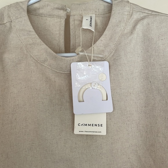 Commence Linen Cropped Side Tie Blouse - Picture 2 of 4